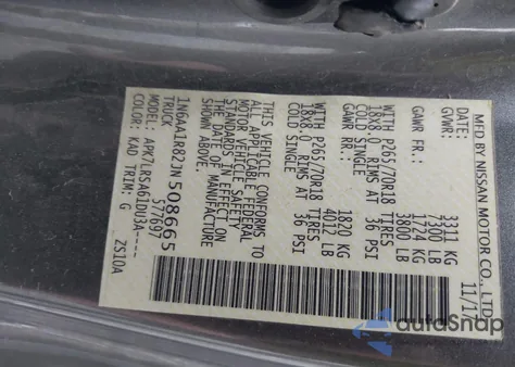 2018 Nissan Titan S from USA, damaged, VIN 1N6AA1R82JN508665